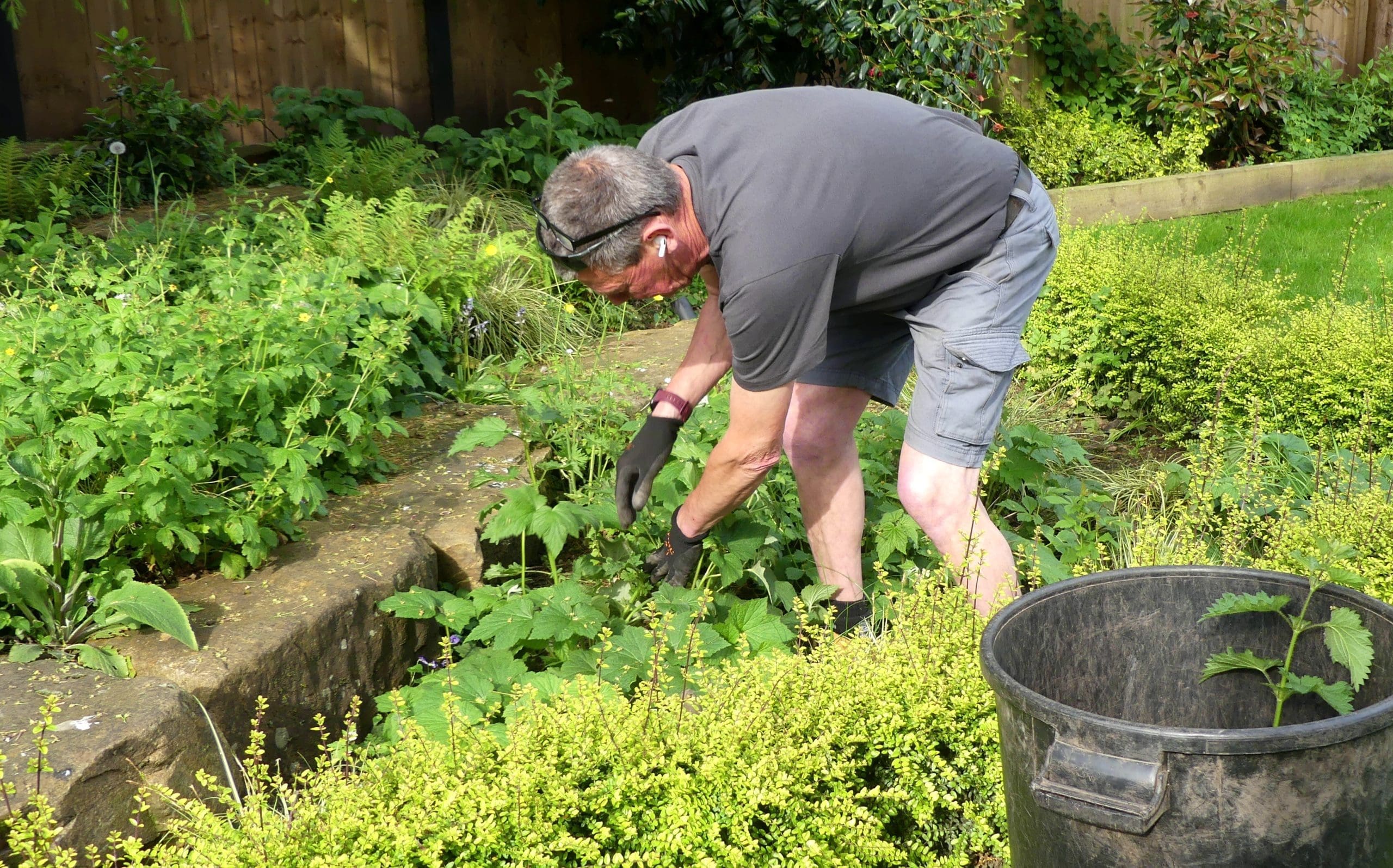 man gardening